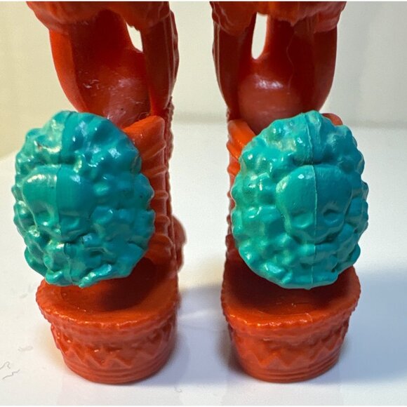Monster High Shoes Orange & Teal Skull Heels For Skelita Calaveras Art Class - Picture 2 of 6